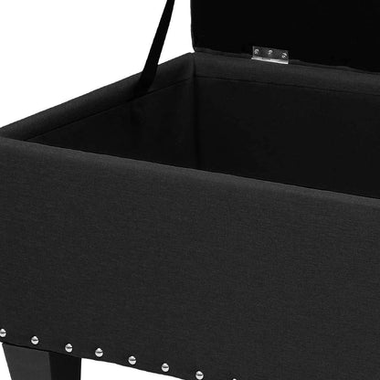 Tufted Lift Top Storage Bench Ottoman