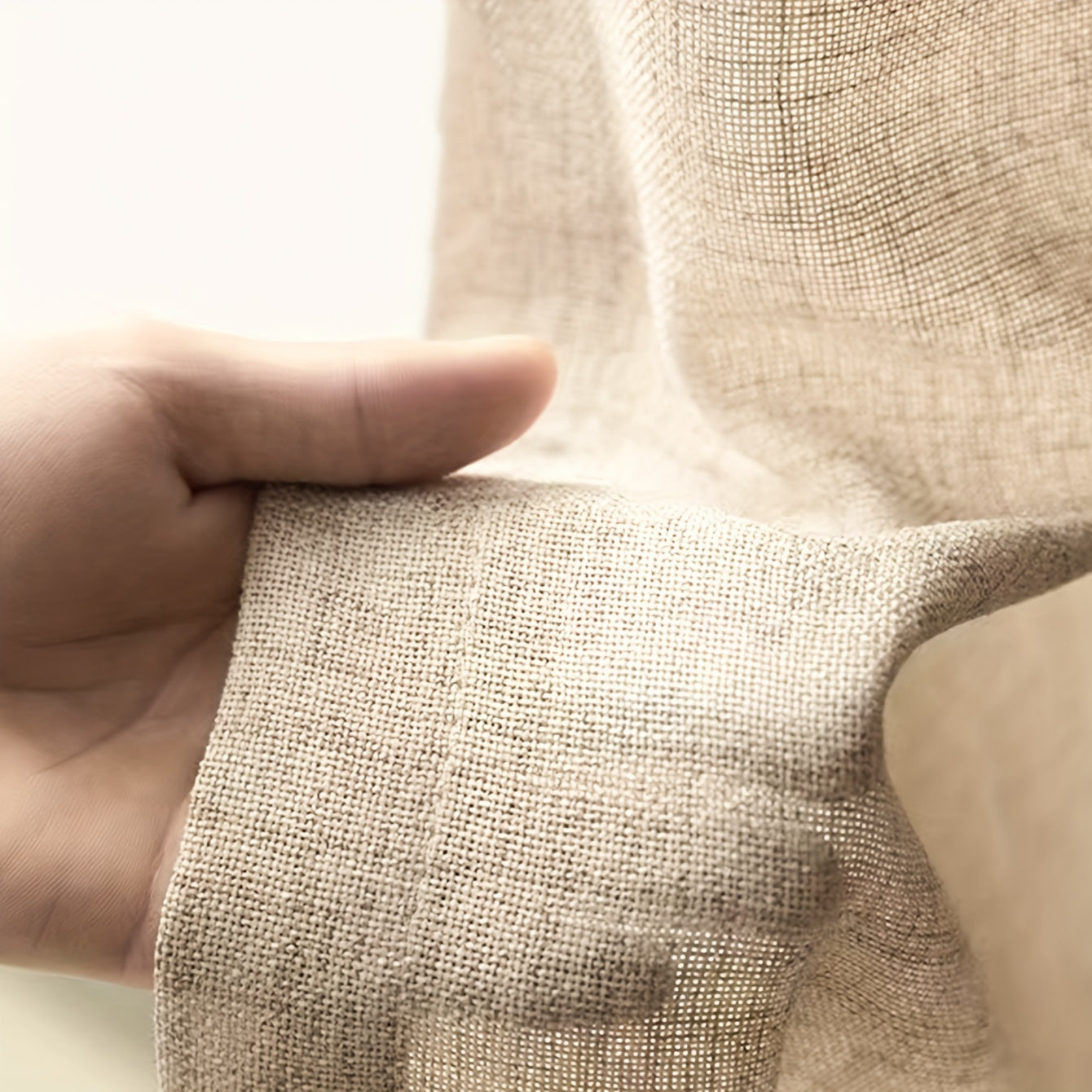 Elegant Faux Linen Curtain for Any Room Decor