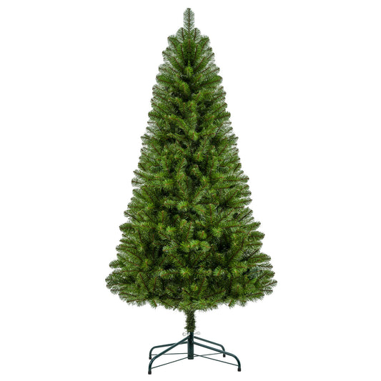 7FT Unlit Artificial Christmas Tree with 775 Tips, Full PVC Branches,