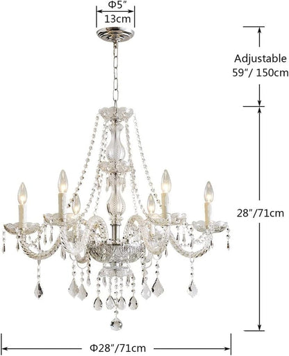 Saint Mossi 6 Light Chandelier Modern K9 Crystal Chandelier Lighting,