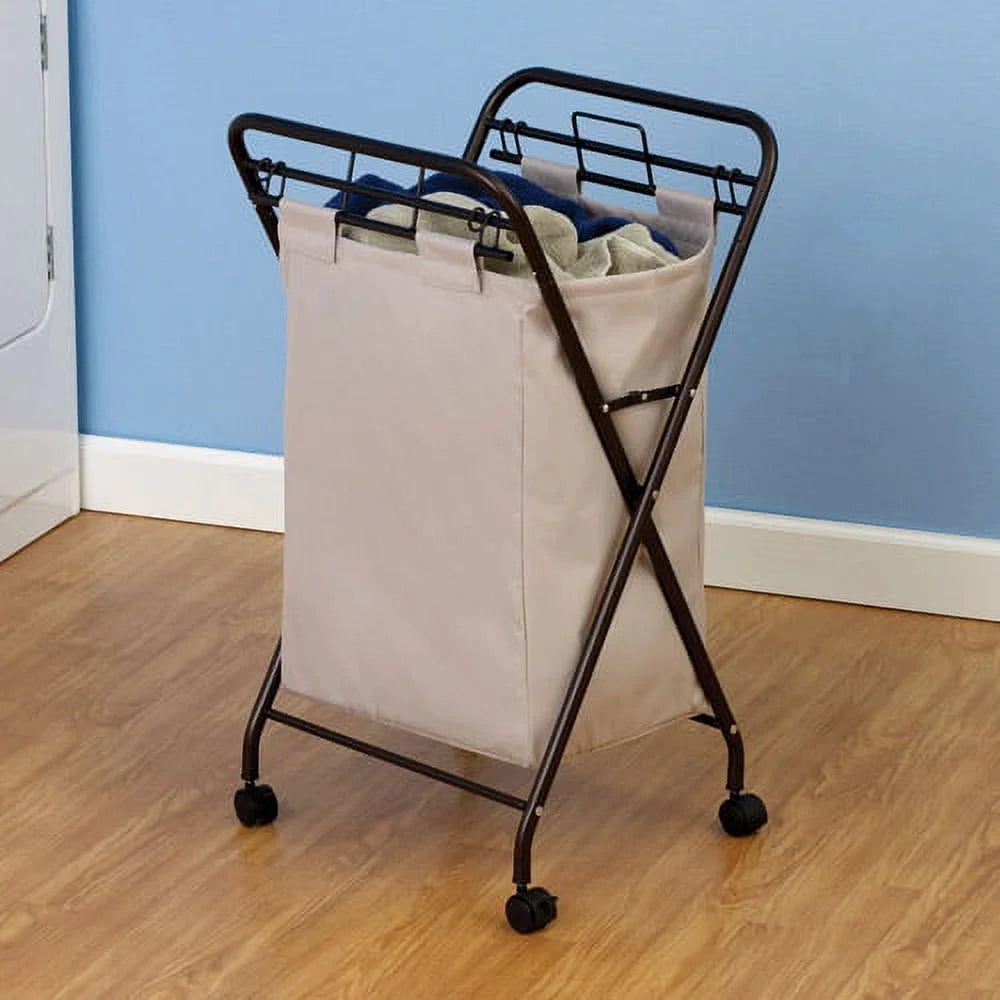 Laundry Hamper with Lift-Out Bag, Antique Bronze