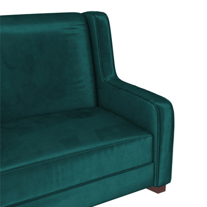 Hadley Upholstered Double Rocker Chair, Green Velvet