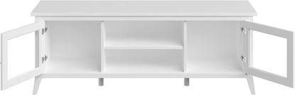 TV Stand - 55-Inch Storage Cabinet with 2 Cubbies and 2 Shelves -