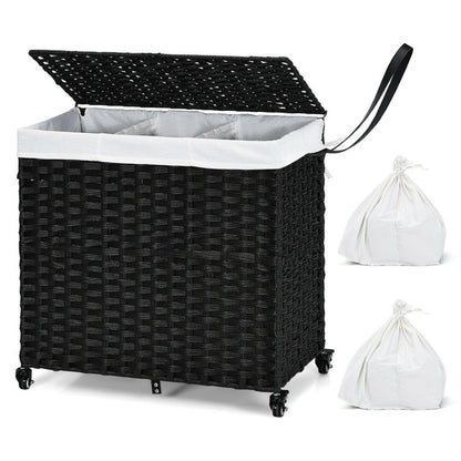 Laundry Hamper with Wheels and Lid