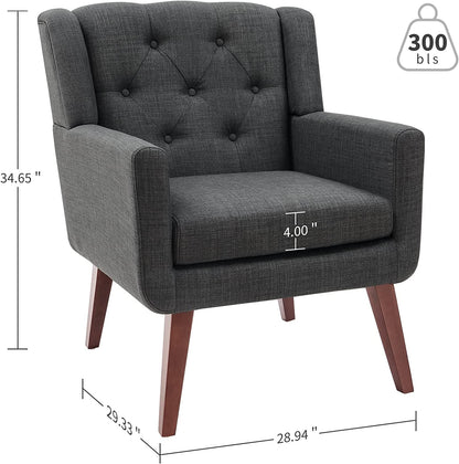 Button-Tufted Accent Chair for Comfy Living Room