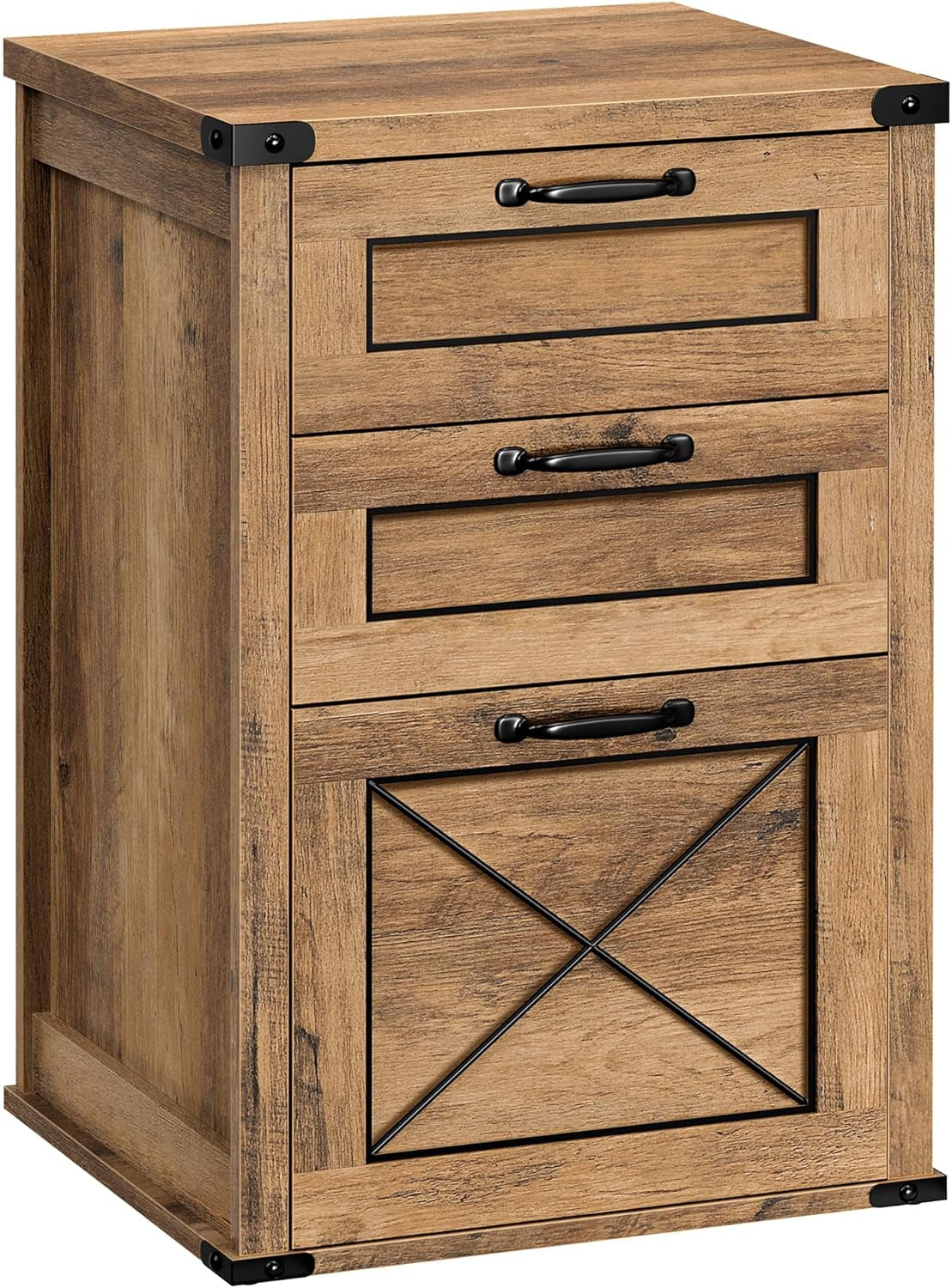3-Drawer Farmhouse Filing Cabinet with Printer Stand