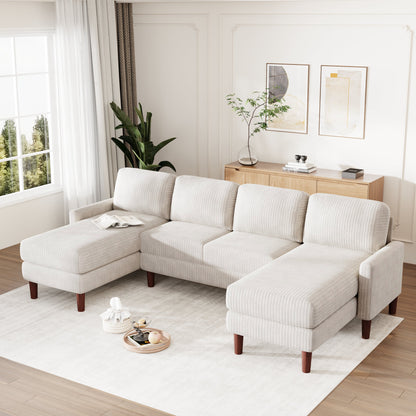 U-shaped Sponge-filled Cushion Combination Sofa, Suitable for Living