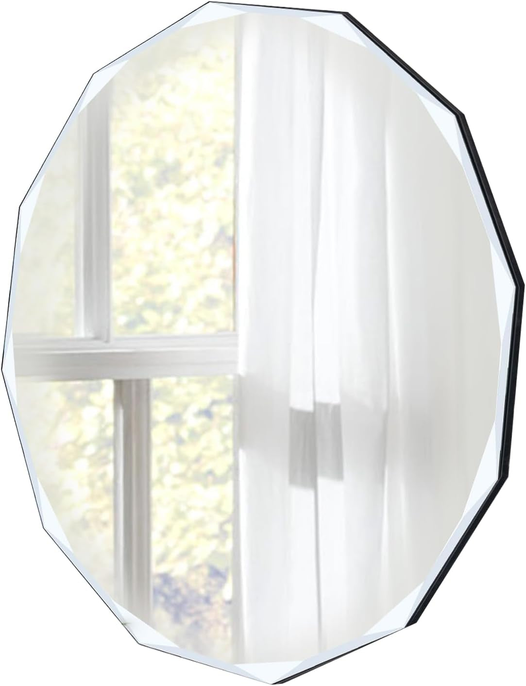 24 x 24 Frameless Beveled Edge Wall Mount Mirror - Irregular Shaped