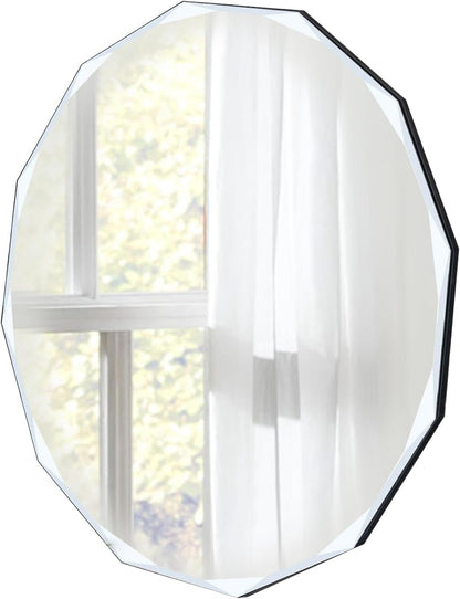 24 x 24 Frameless Beveled Edge Wall Mount Mirror - Irregular Shaped