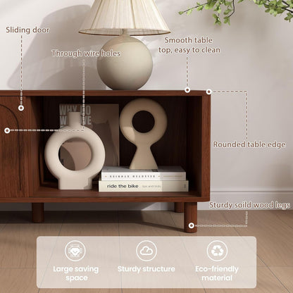 TV Stand for Tvs up to 70'', Entertainment Center with Large Storage