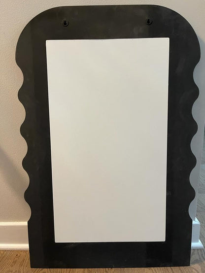 Virgo Black Wooden Framed Decorative Mirror - 36X24 Asymmetric