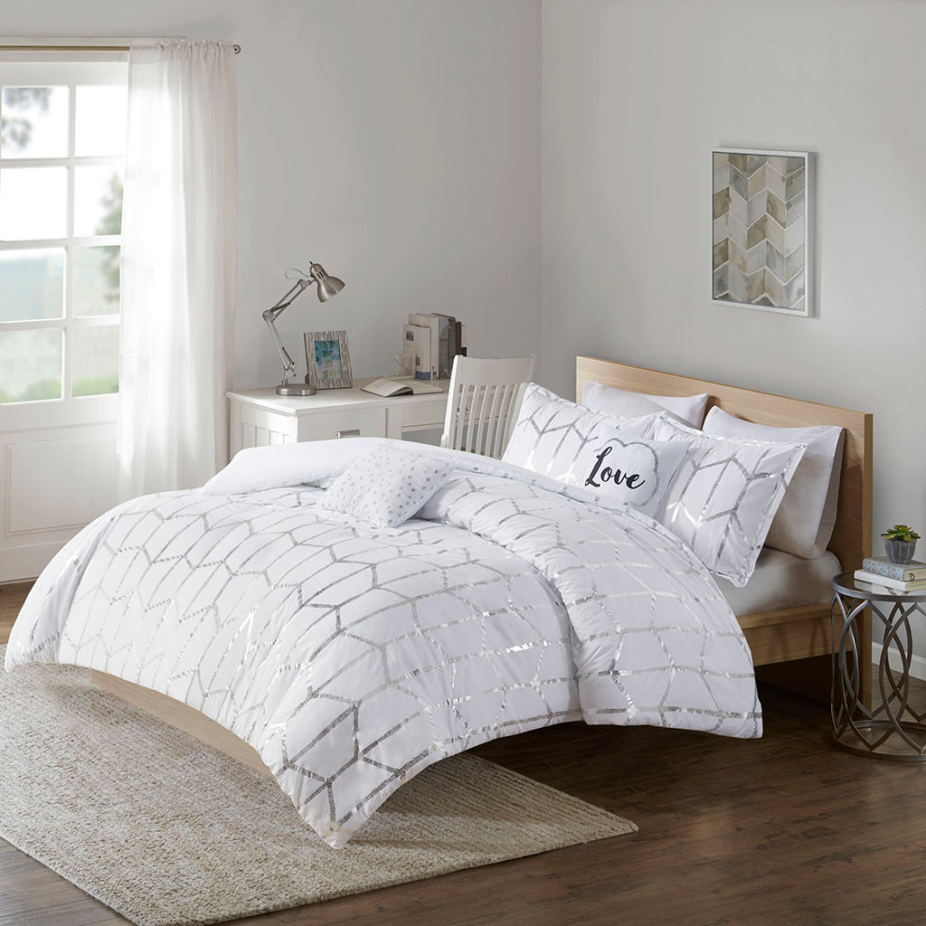 King/Cal King Metallic Printed Comforter Set