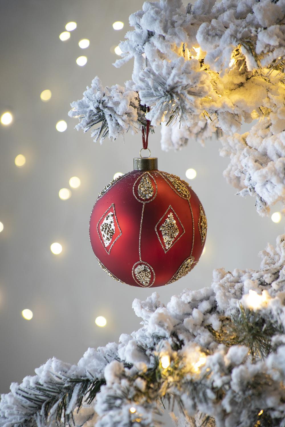 Christmas Ball Ornaments, Glass Decorative Hanging Ball Christmas Tree Ornaments