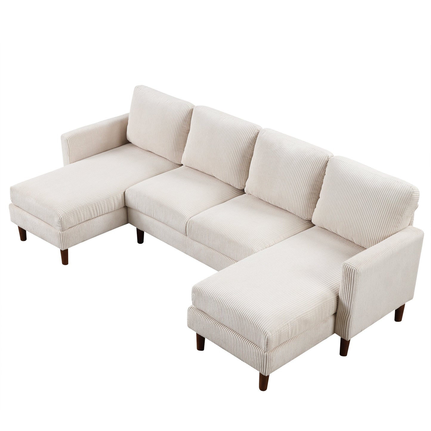 U-shaped Sponge-filled Cushion Combination Sofa, Suitable for Living