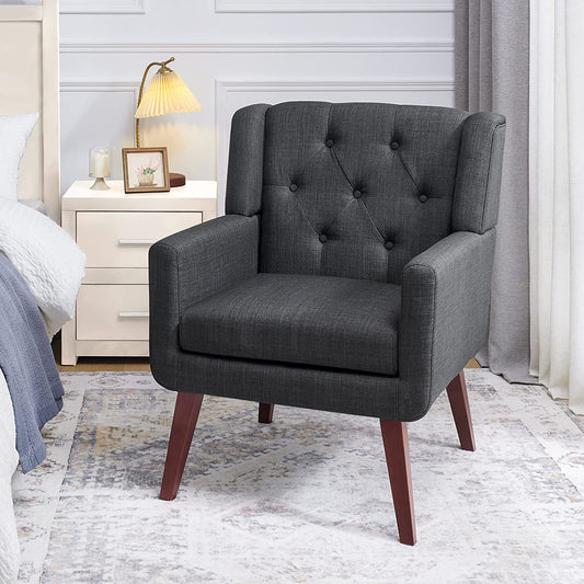 Button-Tufted Accent Chair for Comfy Living Room