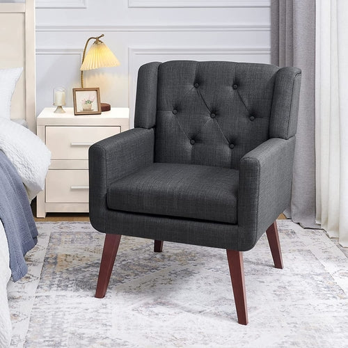 Button-Tufted Accent Chair for Comfy Living Room