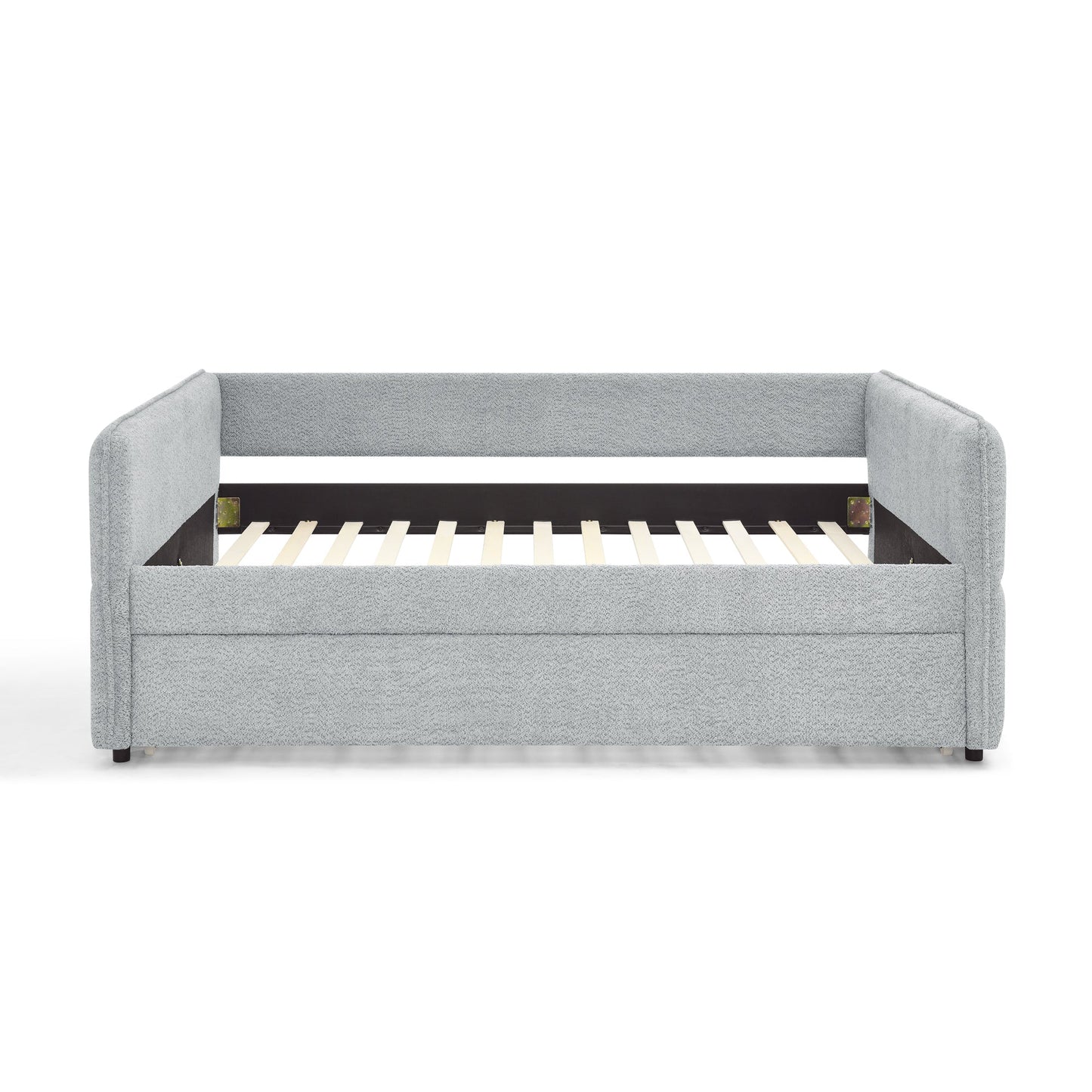 Upholstered Tufted Daybed Sofa Bed with Trundle and Convertible Design