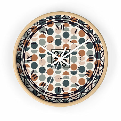 2882Time™ Retro Geometric Wall Clock Collection with Assorted Retro Pattern Designs