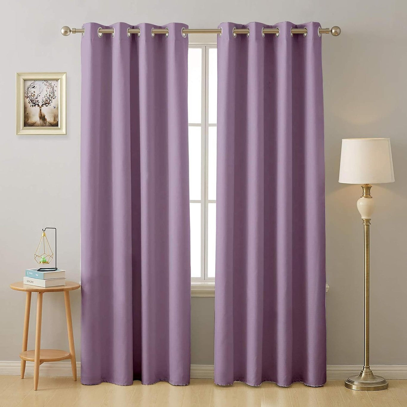 Solid Polyester Curtains Room Darkening Curtain for Windows, Living Room, Bedroom