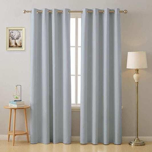 Solid Polyester Curtains Room Darkening Curtain for Windows, Living Room, Bedroom
