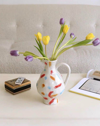 Handmade Nordic Style Pottery Jug Vase