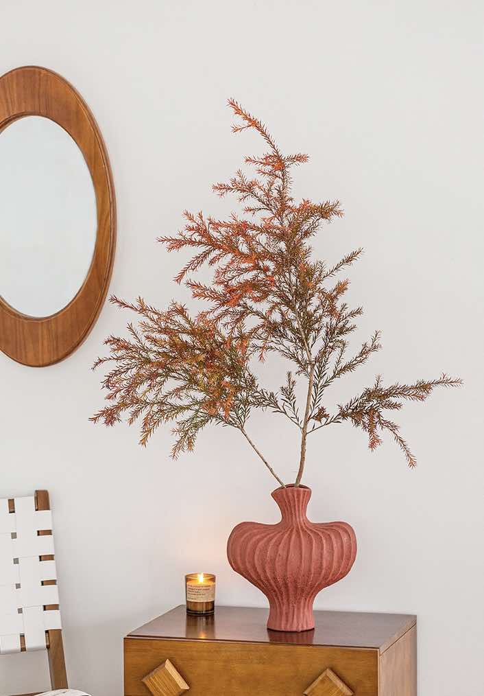 Handmade Wabi Sabi Ceramic Pottery Vase - Red / Black / White