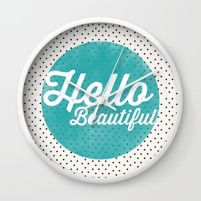 Decorative Wall Clocks Collection – Typography, Floral, Map, Camera & Abstract