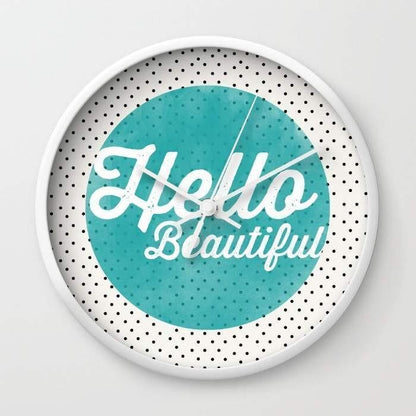 Decorative Wall Clocks Collection – Typography, Floral, Map, Camera & Abstract