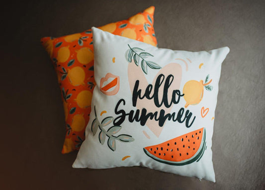 Hello Summer | Swimming | Watermelon | Sunshine | Pillow Cover | Beach