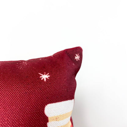 Christmas Stockings | Throw Pillow Cover | 18x12 | Rustic Decor |