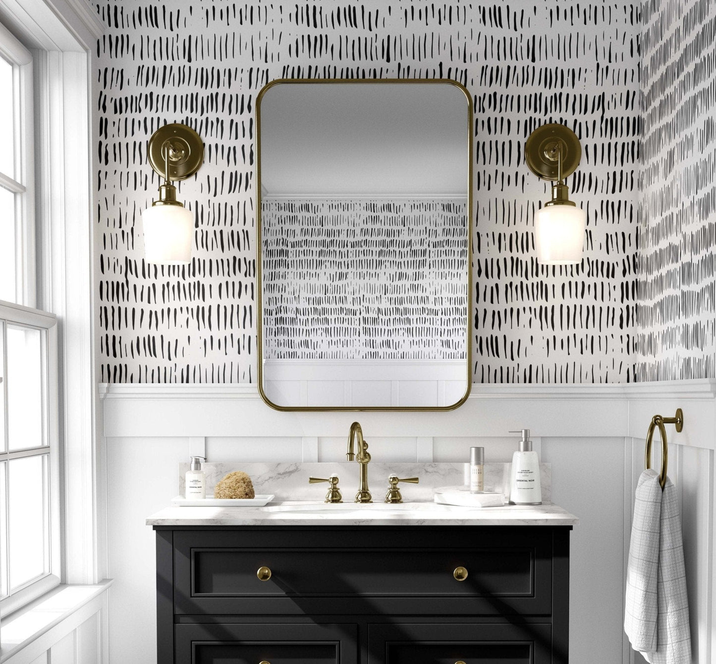 Black and white strokes