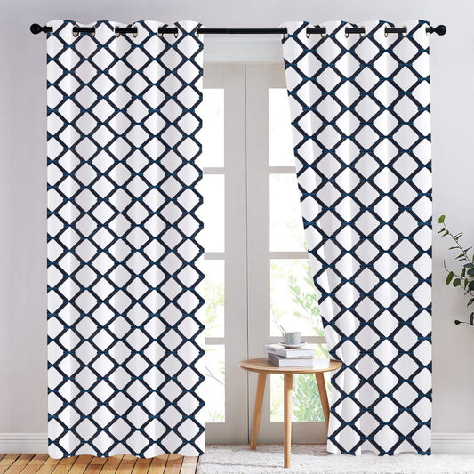 Cressida - Set of 2 Panels Crewel Embroidered Curtains | Linen Cotton
