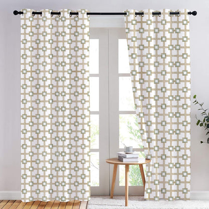 Amaris - Set of 2 Panels Crewel Embroidered Curtains | Linen Cotton
