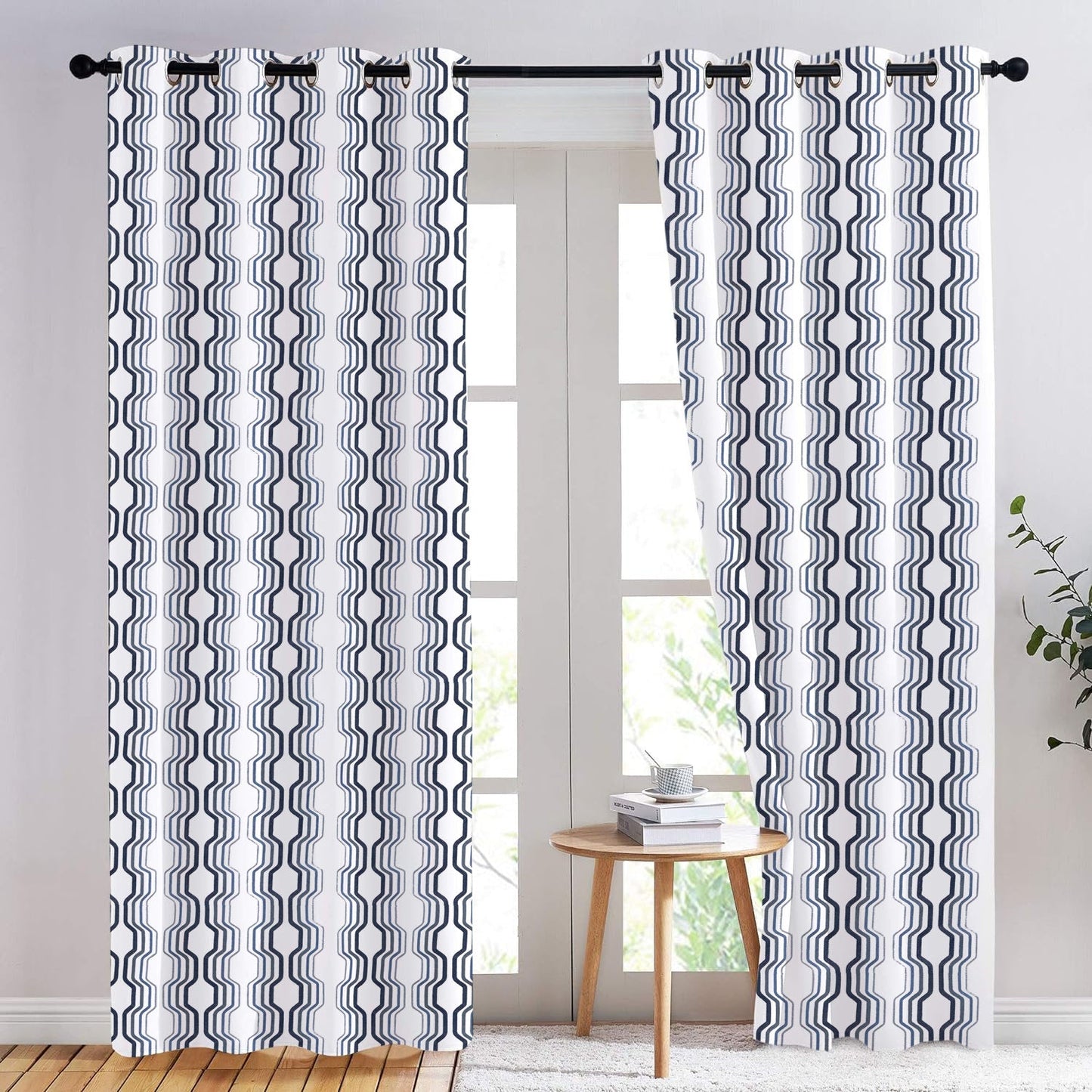 Isla - Set of 2 Panels Crewel Embroidered Curtains | Linen Cotton Mix