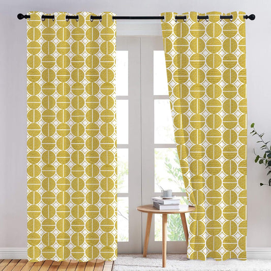 Ariadne - Set of 2 Panels Crewel Embroidered Curtains | Linen Cotton
