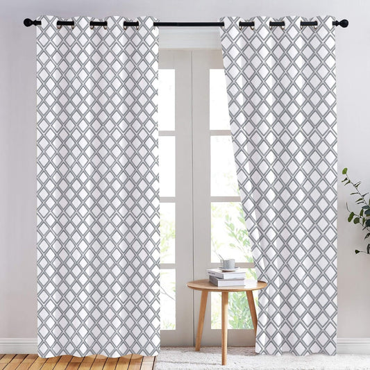 Melisande - Set of 2 Panels Crewel Embroidered Curtains | Linen Cotton