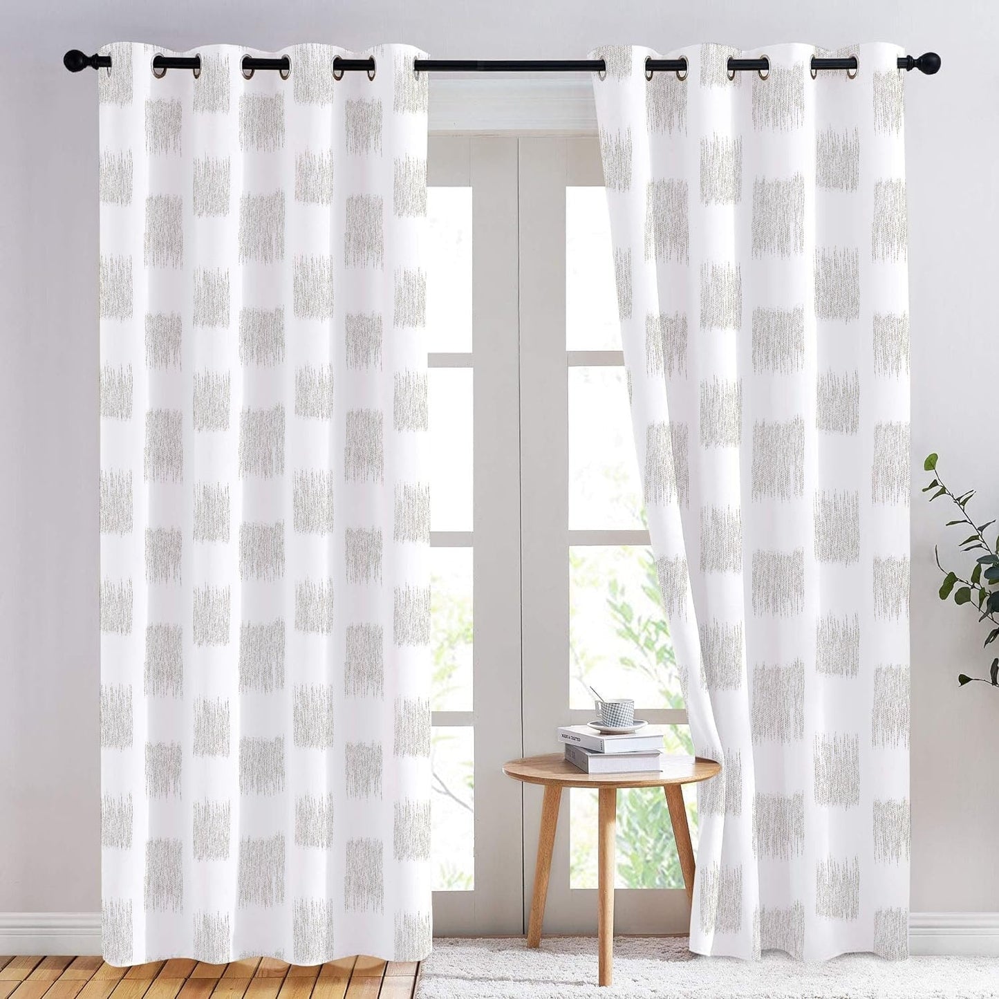 Isabeau - Set of 2 Panels Crewel Embroidered Curtains | Linen Cotton