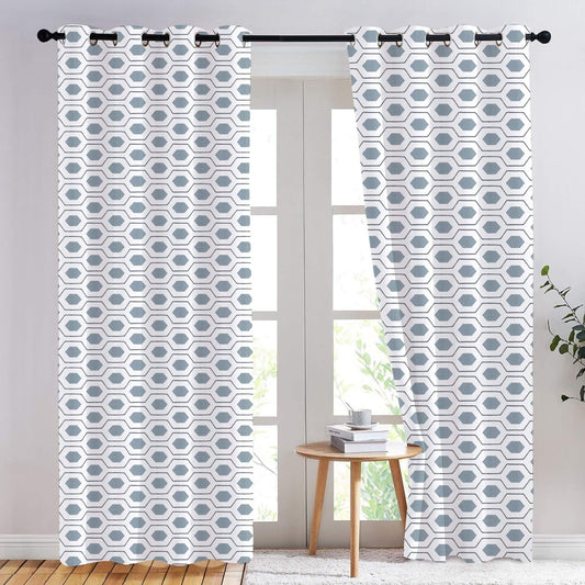 Penelope - Set of 2 Panels Crewel Embroidered Curtains | Linen Cotton