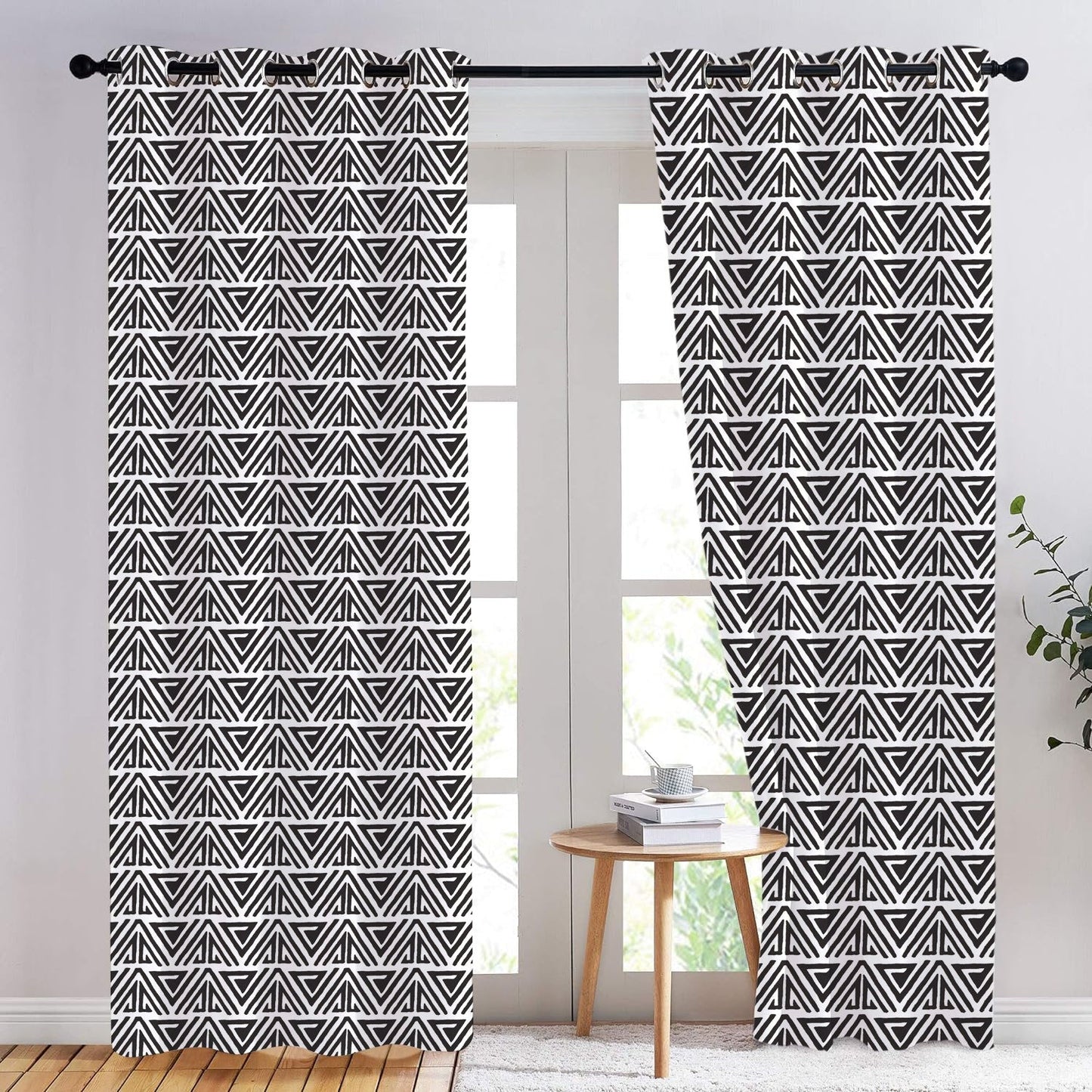 Yelena  - Set of 2 Panels Crewel Embroidered Curtains | Linen Cotton