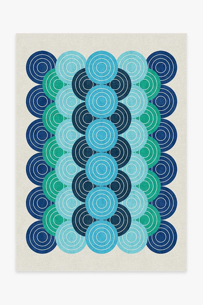 Jonathan Adler Biba Blue Green Tufted Rug