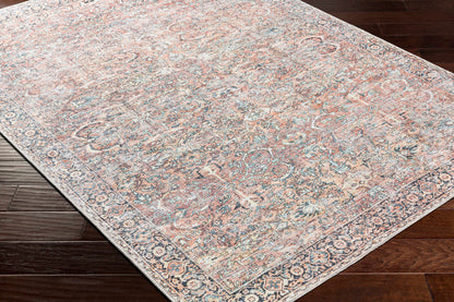 Peach Noda Vintage Washable Area Rug