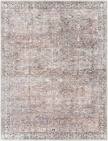 Peach Noda Vintage Washable Area Rug