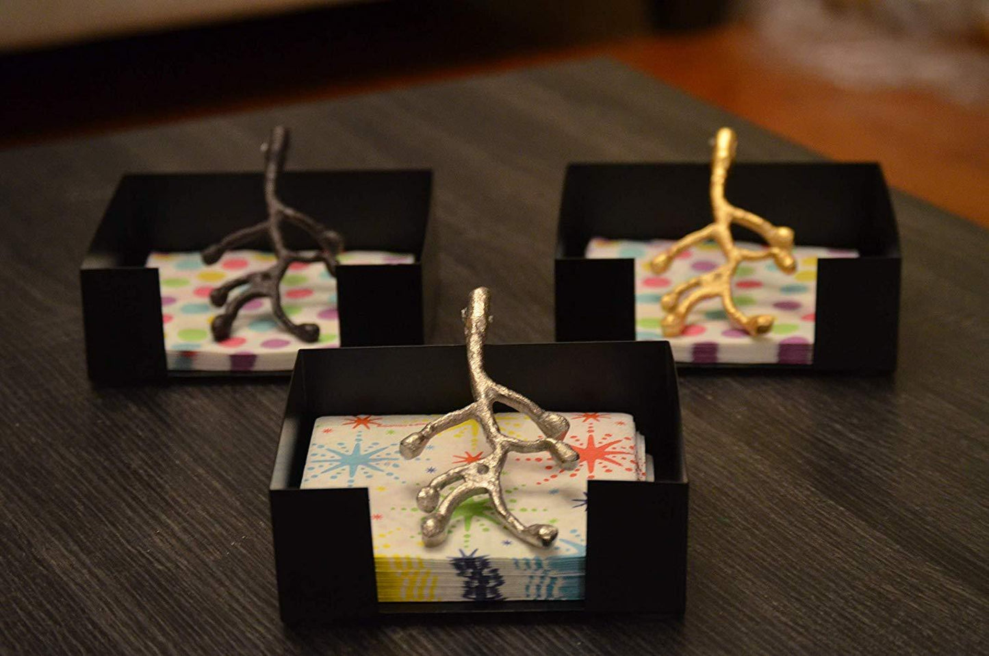 Vibhsa Napkin Holder Dinning Decor and Housewarming Gift (silver)