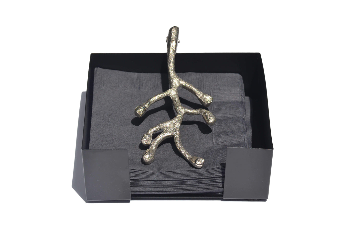 Vibhsa Napkin Holder Dinning Decor and Housewarming Gift (silver)