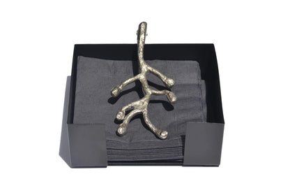Vibhsa Napkin Holder Dinning Decor and Housewarming Gift (silver)