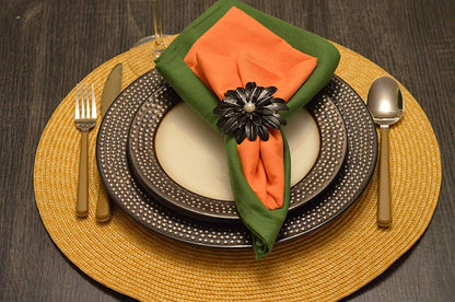 Vibhsa Floral Napkin Rings Decorative Tableware Accessory Elegant Dining Décor