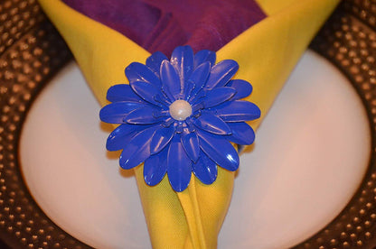 Vibhsa Floral Napkin Rings Decorative Tableware Accessory Elegant Dining Décor