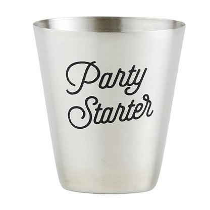 Party Starter Stainless Steel Shot Cups | Set of 4 Shot Glasses in