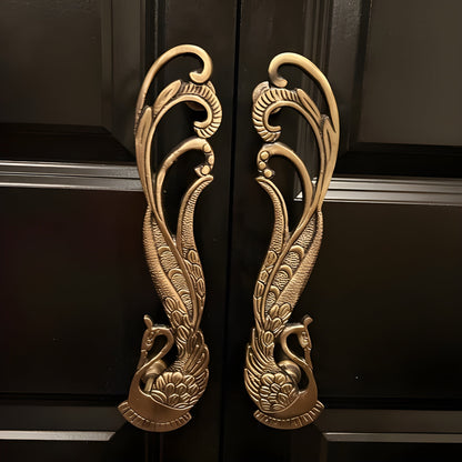 Brass Antique Peacock Door handle