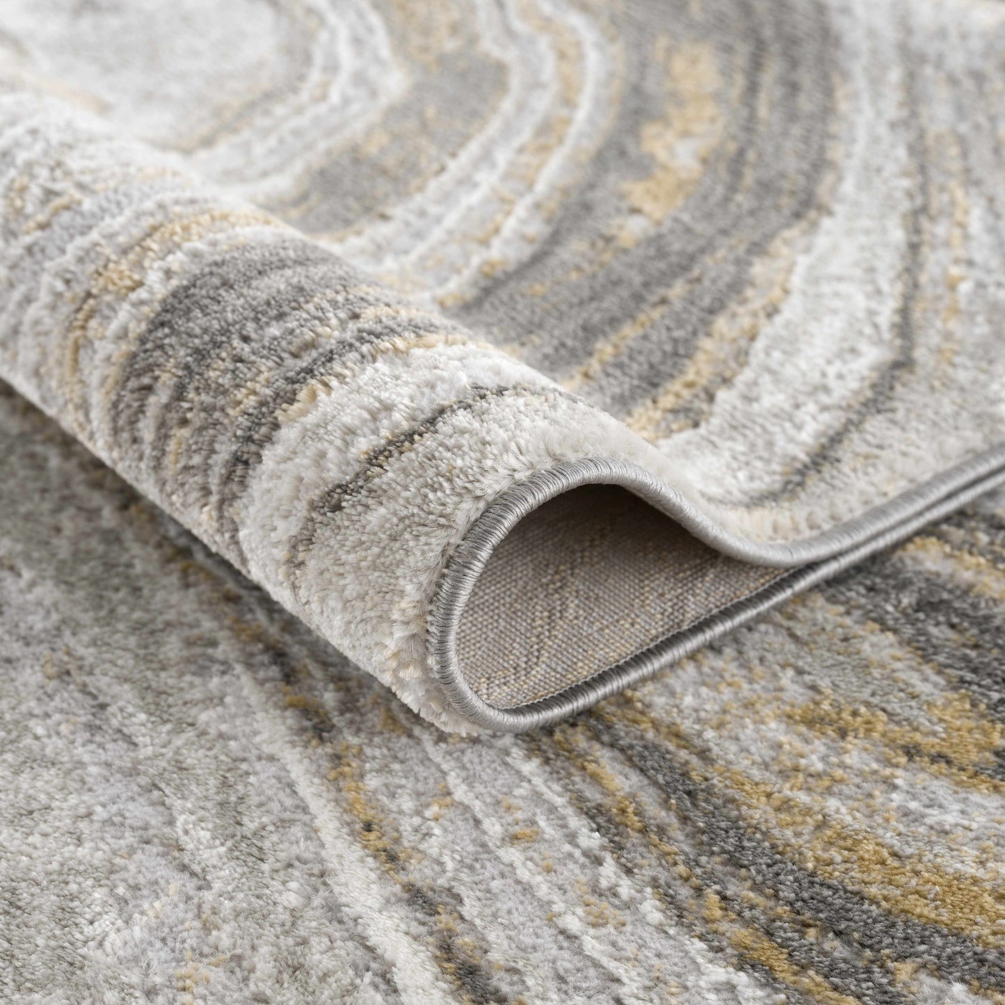 Live Marble Gray & Gold Area Rug